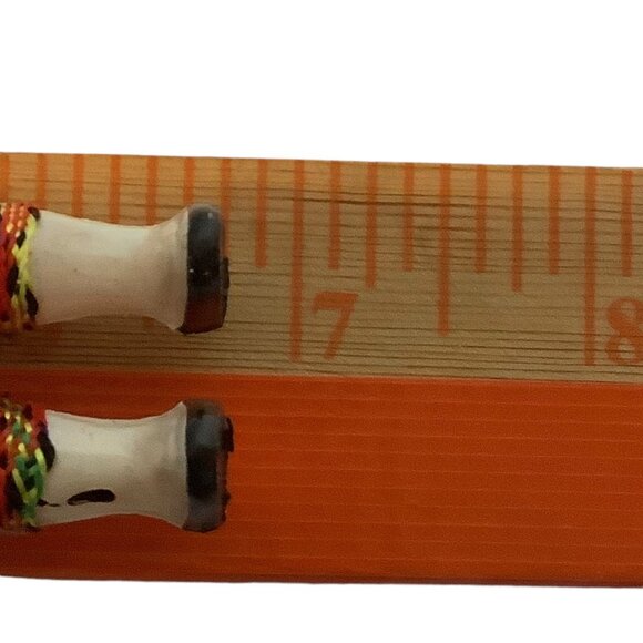 Vtg Scottish Highlander Doll Traditional Tartan Outfit Bagpipes 6.75" Scotland - Picture 5 of 5